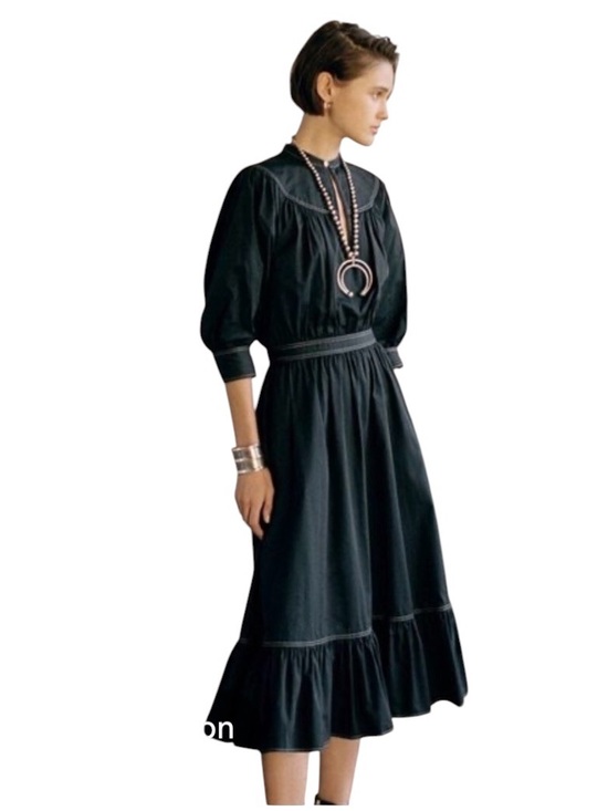 Ralph Lauren Dresses & Skirts - Ralph Lauren Black Midi Dress with Ruffle Hem